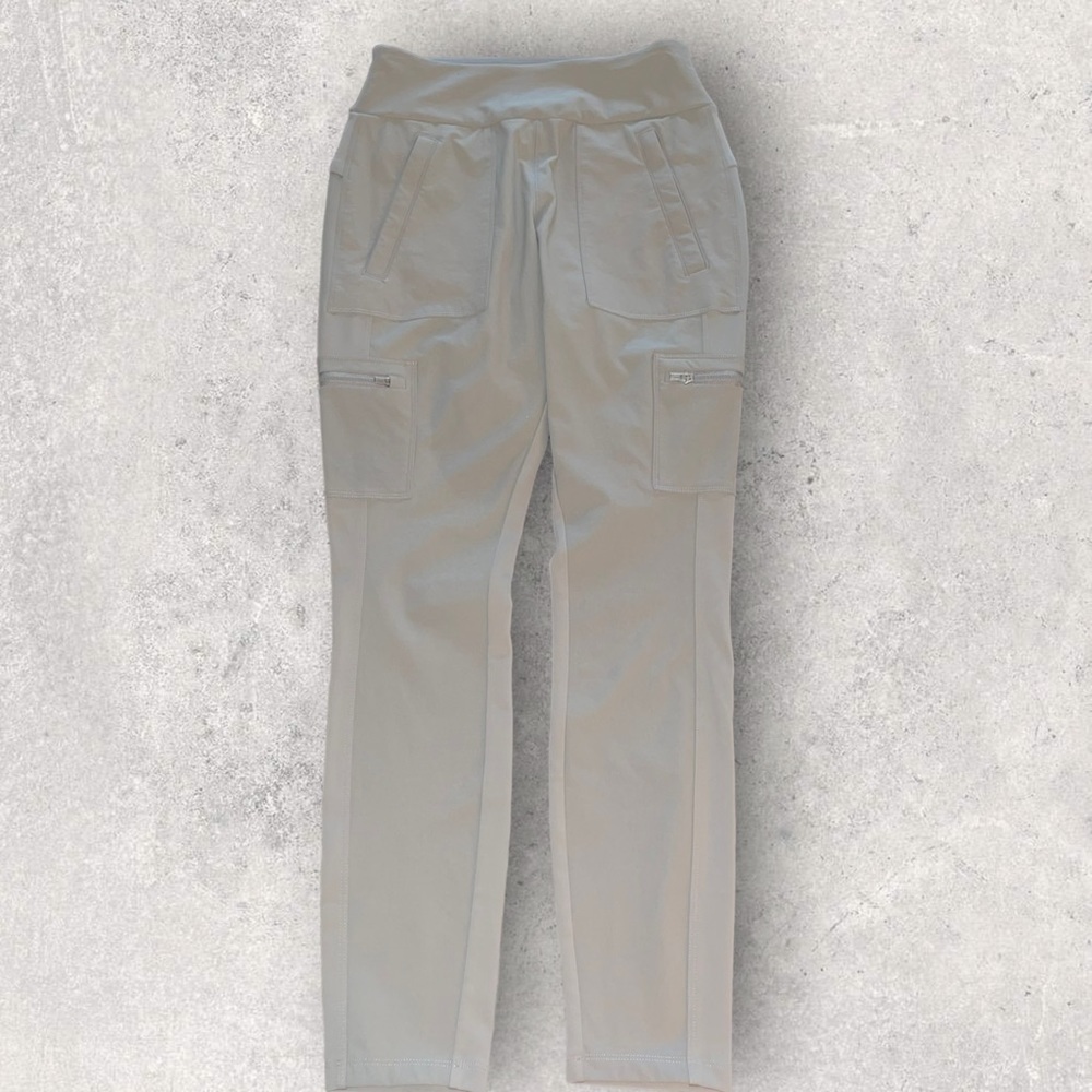 Athleta Gray Headlands Hybrid Cargo Leggings Tight Size 2 Zip Pocket